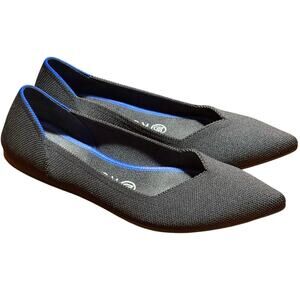 Rothy’s The Point Black Solid Knit Pointed Toe Flats Women's Size 8
